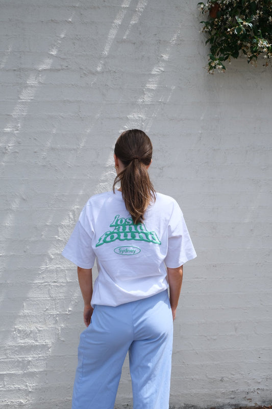 🎁 Lost and Found Tee White and Green (100% off)