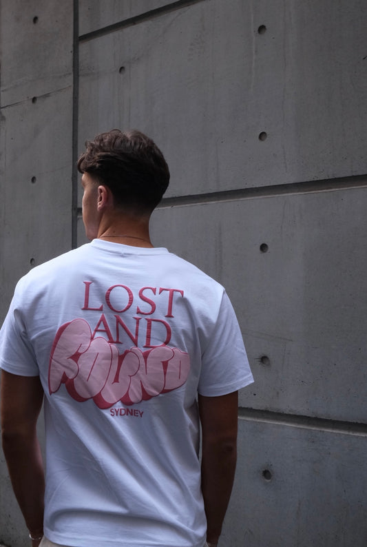 Lost and Found Tee White and Pink