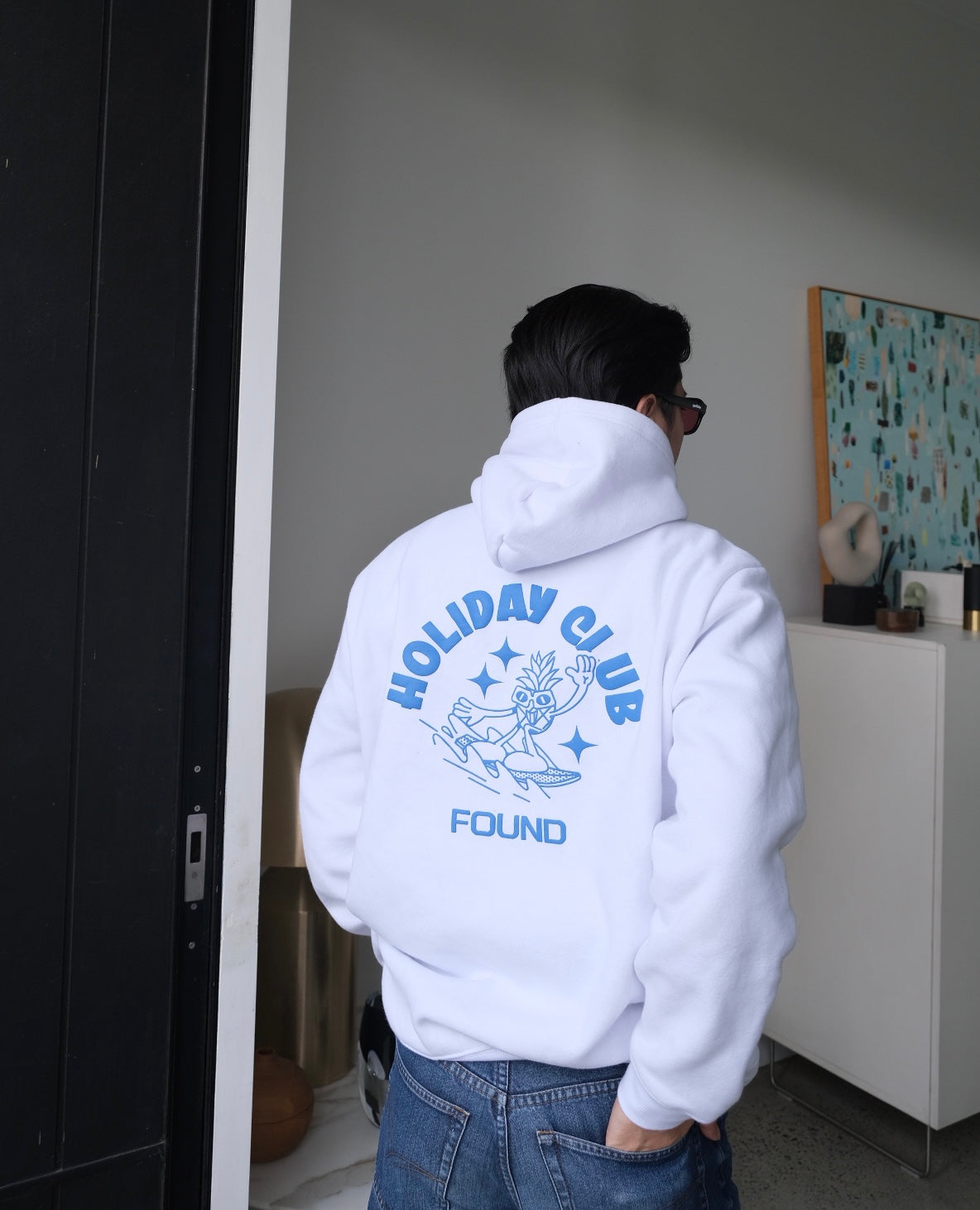 White Holiday Club Hoodie