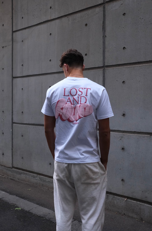 Lost and Found Tee White and Pink