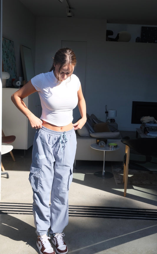 Grey Cargo Spray Pants