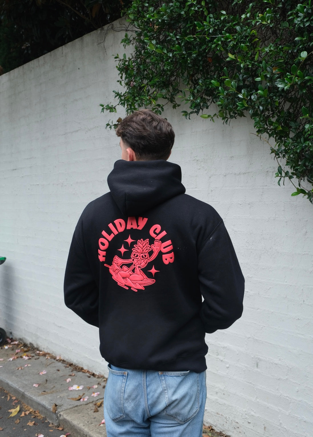 Black and Red Holiday Club Hoodie