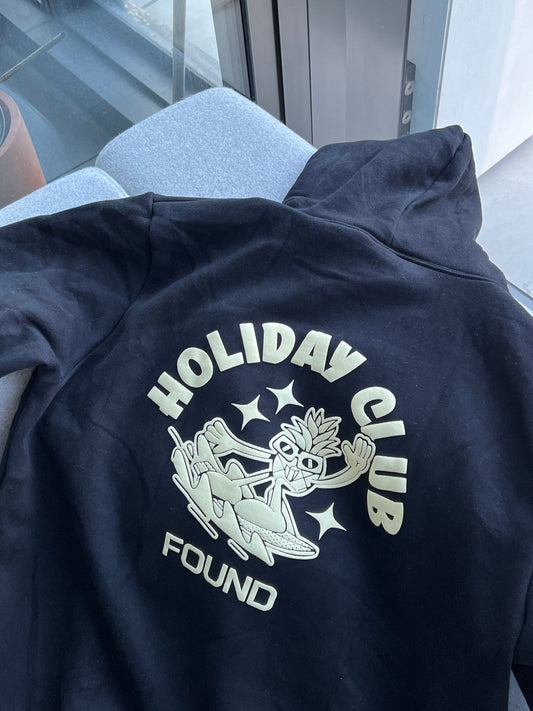 Black and Cream Holiday Club Hoodie